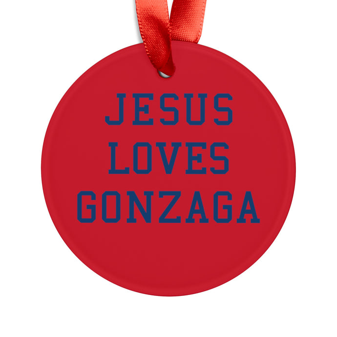 Jesus Loves Gonzaga - Acrylic Ornament