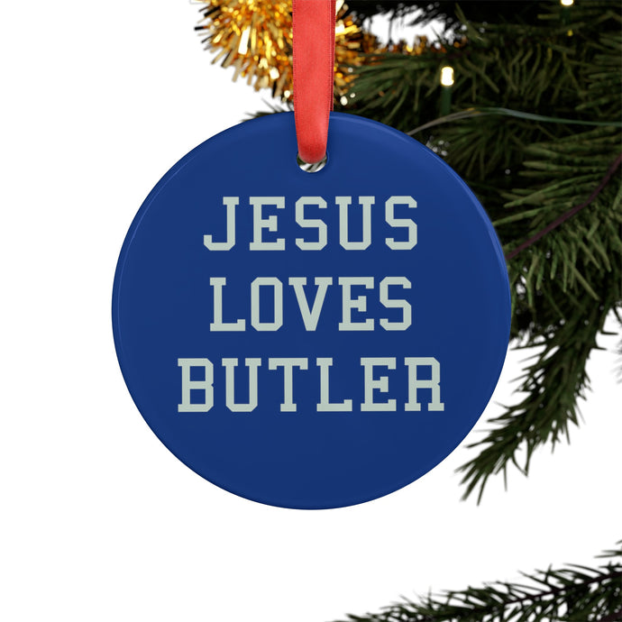 Jesus Loves Butler - Acrylic Ornament