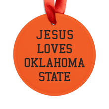 Load image into Gallery viewer, Jesus Loves Oklahoma State - Acrylic Ornament
