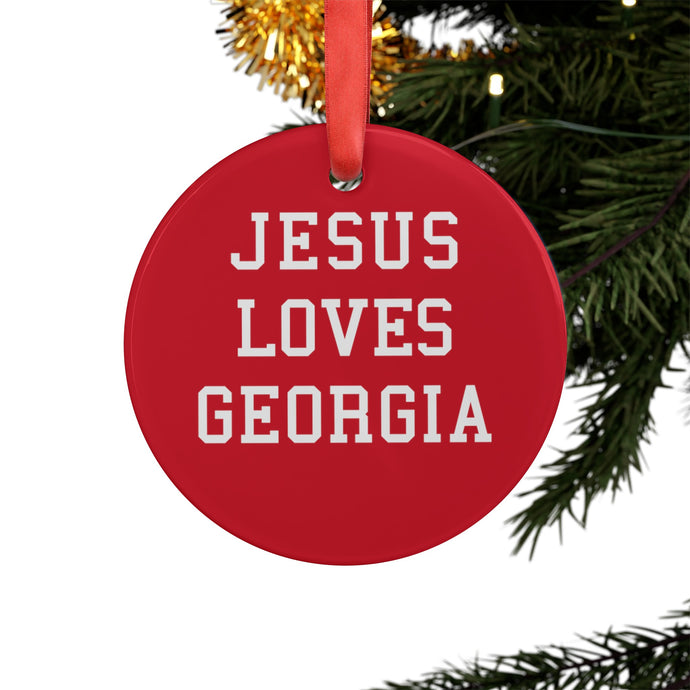 Jesus Loves Georgia - Acrylic Ornament