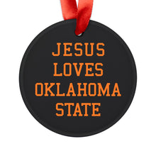 Load image into Gallery viewer, Jesus Loves Oklahoma State - Acrylic Ornament
