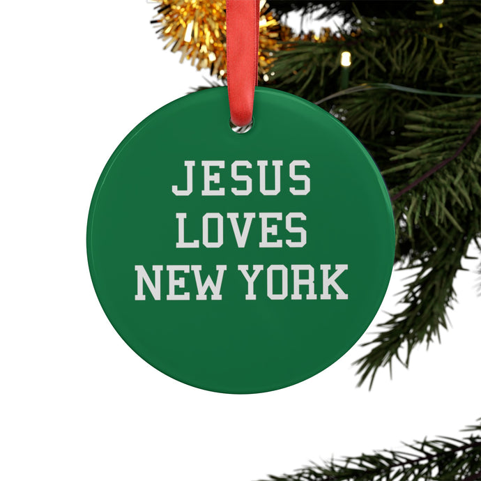 Jesus Loves New York - Acrylic Ornament