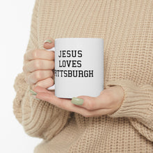 Load image into Gallery viewer, Jesus Loves Pittsburgh - Ceramic Mug 11oz
