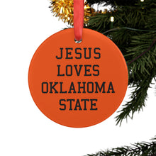 Load image into Gallery viewer, Jesus Loves Oklahoma State - Acrylic Ornament
