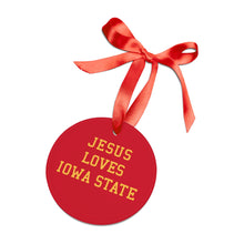 Load image into Gallery viewer, Jesus Loves Iowa State - Acrylic Ornament
