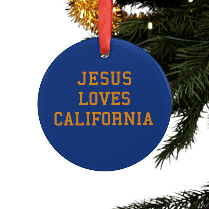 Jesus Loves California - Acrylic Ornament