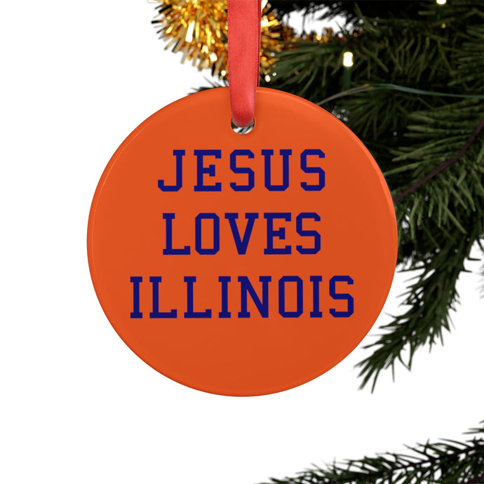 Jesus Loves Illinois - Acrylic Ornament