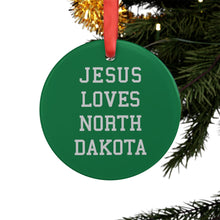 Load image into Gallery viewer, Jesus Loves North Dakota - Acrylic Ornament
