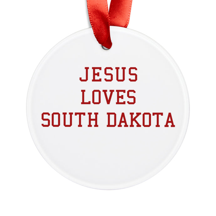 Jesus Loves South Dakota - Acrylic Ornament