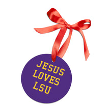 Load image into Gallery viewer, Jesus Loves LSU - Acrylic Ornament
