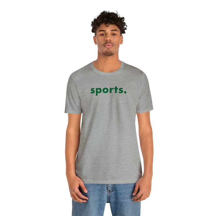sports tee - dark green print