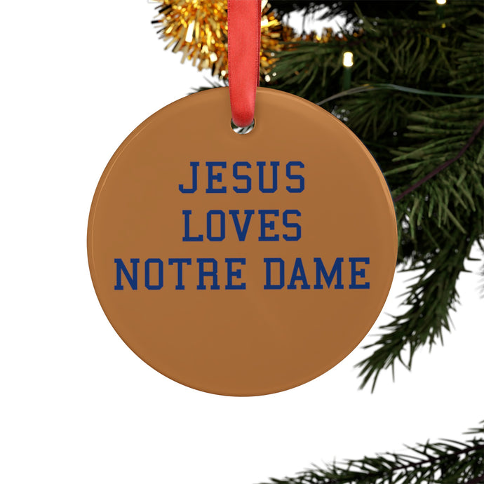 Jesus Loves Notre Dame - Acrylic Ornament