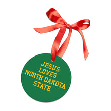 Load image into Gallery viewer, Jesus Loves North Dakota State - Acrylic Ornament
