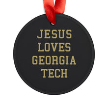 Load image into Gallery viewer, Jesus Loves Georgia Tech - Acrylic Ornament
