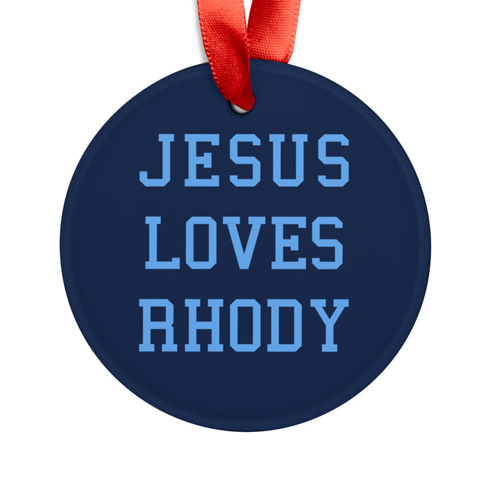 Jesus Loves Rhode Island - Acrylic Ornament