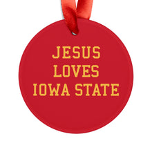 Load image into Gallery viewer, Jesus Loves Iowa State - Acrylic Ornament
