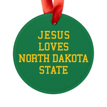 Load image into Gallery viewer, Jesus Loves North Dakota State - Acrylic Ornament
