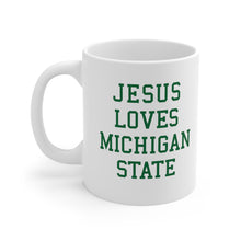 Load image into Gallery viewer, Jesus Loves Michigan State - Ceramic Mug 11oz
