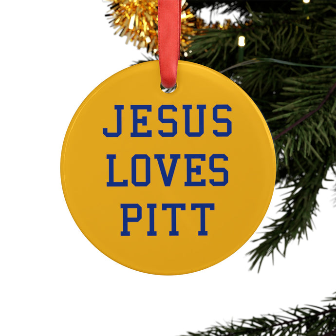 Jesus Loves Pitt - Acrylic Ornament