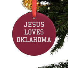 Load image into Gallery viewer, Jesus Loves Oklahoma - Acrylic Ornament
