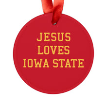 Load image into Gallery viewer, Jesus Loves Iowa State - Acrylic Ornament
