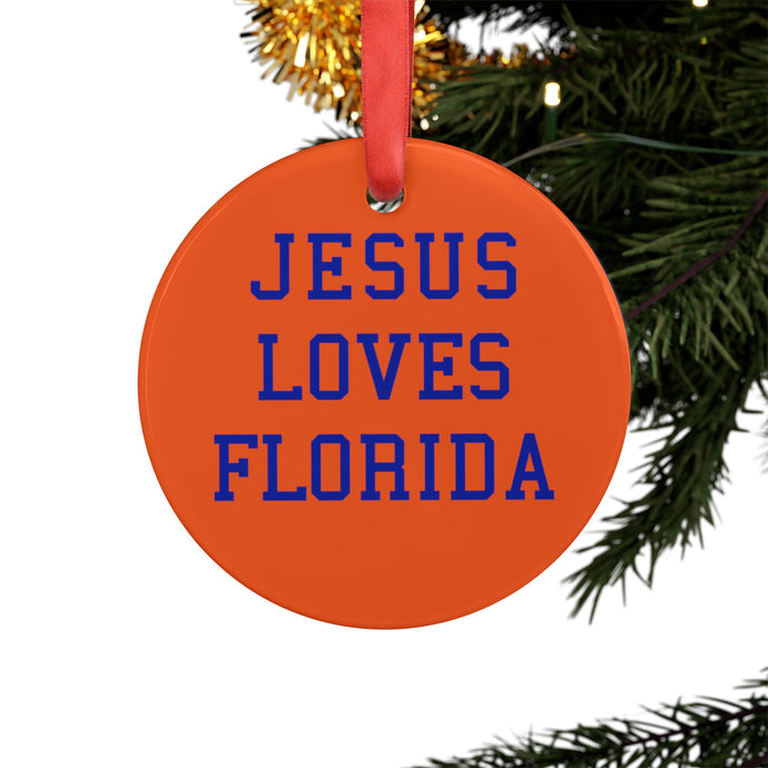 Jesus Loves Florida - Acrylic Ornament