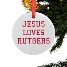 Load image into Gallery viewer, Jesus Loves Rutgers - Acrylic Ornament
