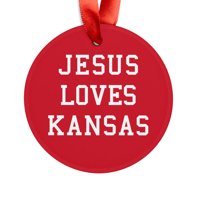 Jesus Loves Kansas - Acrylic Ornament