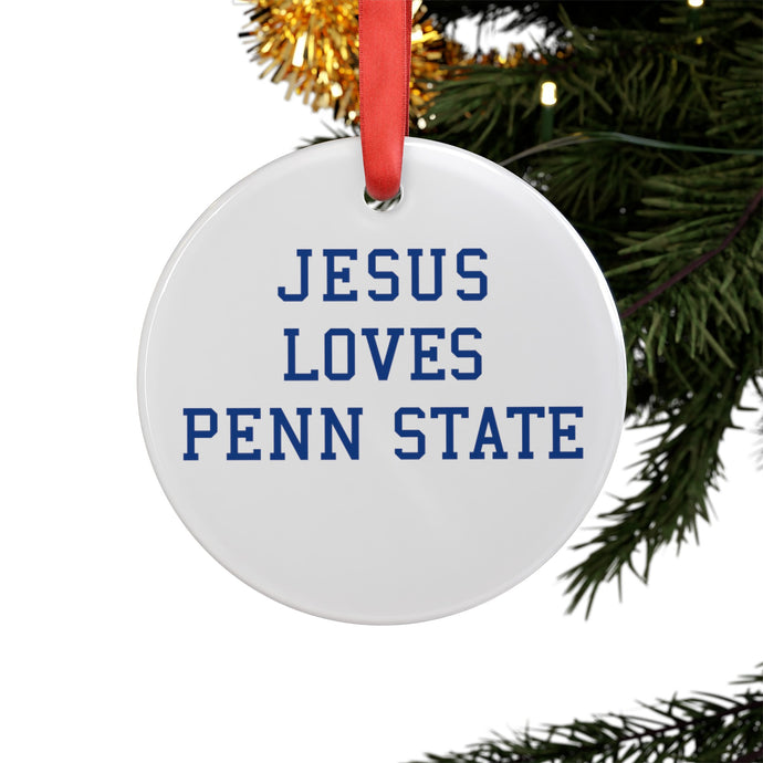 Jesus Loves Penn State - Acrylic Ornament